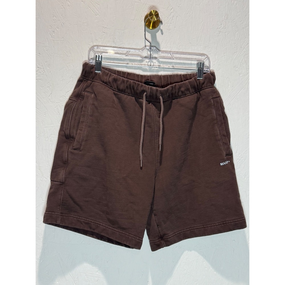 MAAP Offcut Sweat Shorts Mens Medium Brown Organic Cotton Athletic Lounge